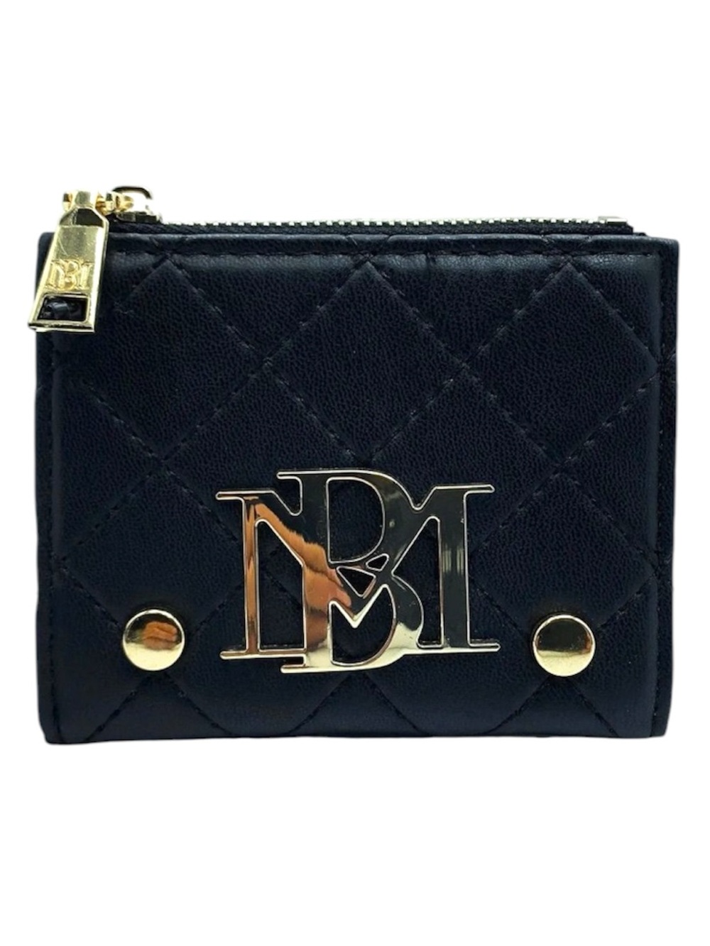 🆕 Bradgley Mischka Quilted Black Short Card Wallet